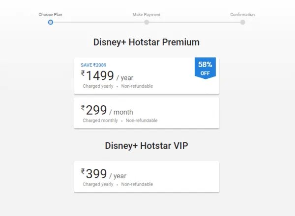 Hotstar Disney Plus Subscription Rates
