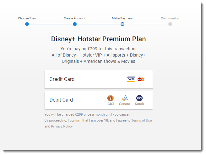 Disney Hotstar Subscription