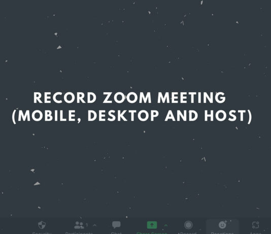 Record Zoom Meeting (Mobile, Desktop and Host)