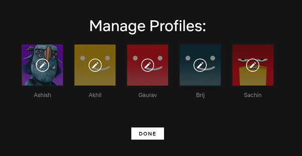 Manage Profiles in Netflix