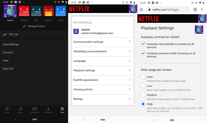disable Netflix Autoplaying episodes mobile