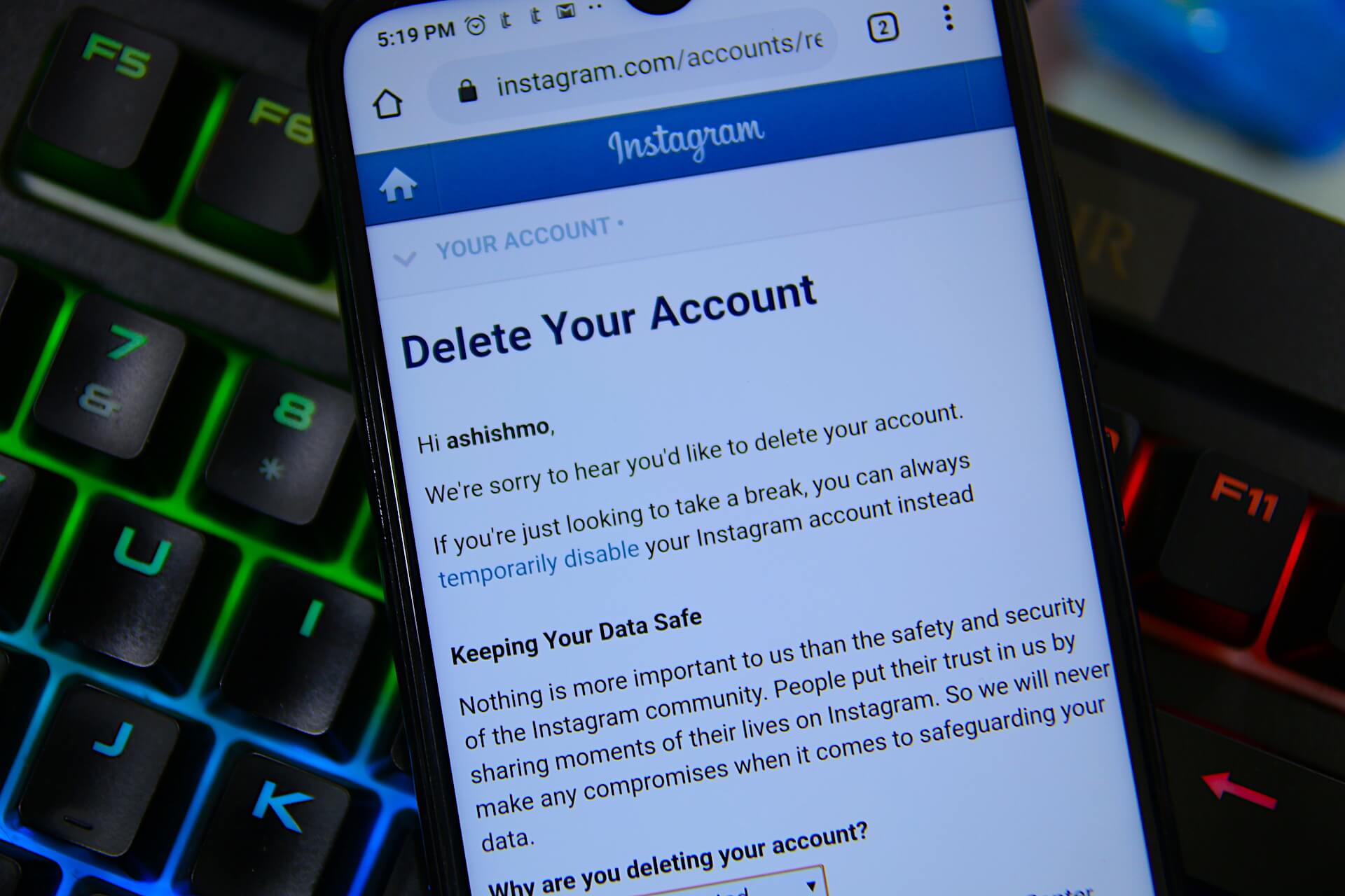 How to Deactivate or Delete your Instagram account